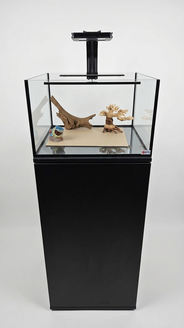 EFS Coole Kombi 30, Aquarium 50x50x30 mit Unterschrank 50x50x100 schwarz
