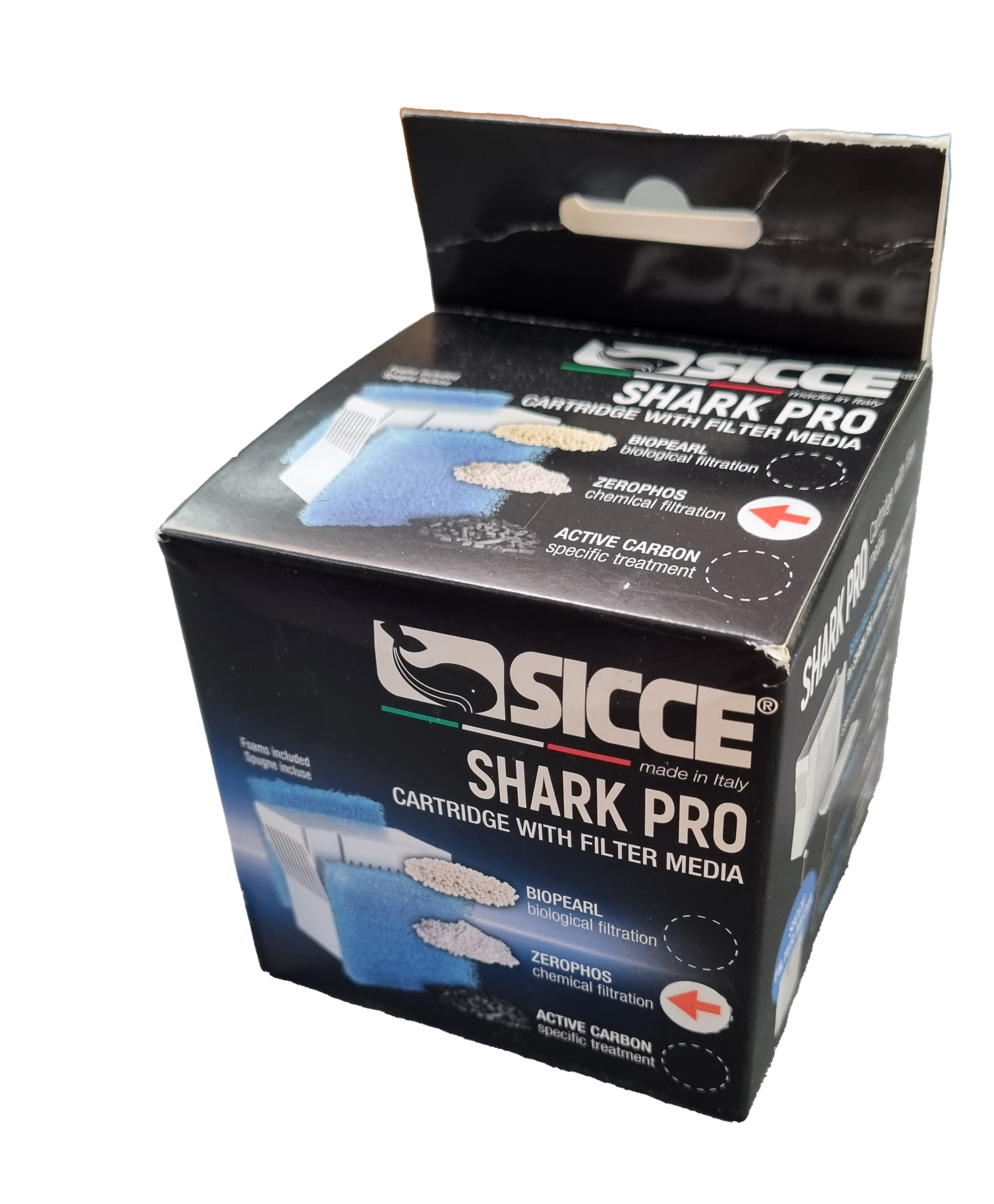 Sicce Shark Pro Kartusche Zerophos mit Schwamm